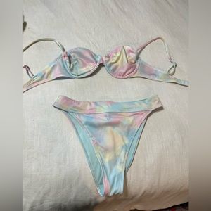 Hollister multi color swim suit medium high waisted